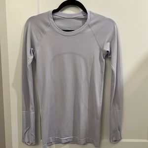Lululemon Swiftly Tech Long Sleeve Tee- light purple size 4